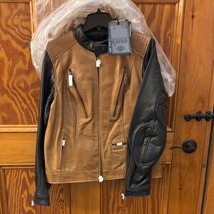 Harley-Davidson® Womens Arterial Reflective Tan Leather jacket size large